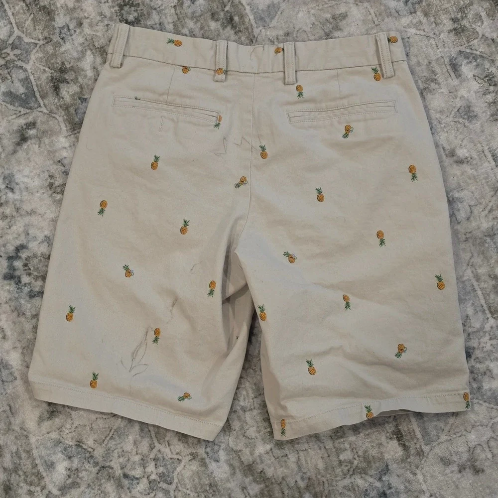 Old Navy Mens 29 Ultimate Slim Built-In Flex Pineapple Khaki Chino Shorts Tan